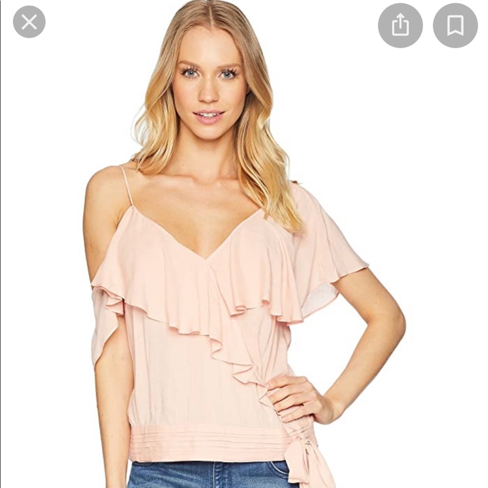 Paige Chereen Ruffle One-Shoulder Silk Top